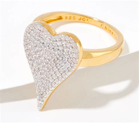 Sterling Silver Pavé Heart Ring 